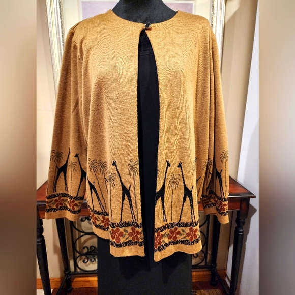 Alfred Dunner Sweaters - Alfred Dunner Cardigan Sweater Giraffes 🦒 😍